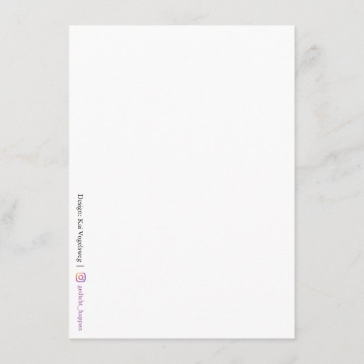 Birthday Card for Bird Lovers Informatiekaartje (Achterkant)