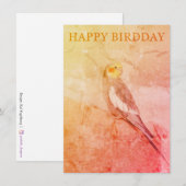 Birthday Card for Bird Lovers Informatiekaartje (Voorkant / Achterkant)
