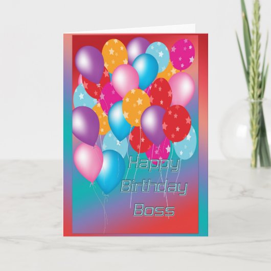 Birthday Card For Boss Kaart (Voorkant)