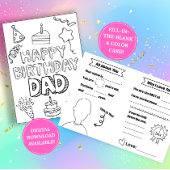 Birthday Card for Dad: Fill in the blank Kaart