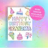 Birthday Card for Grandpa: Kids Coloring Activity Kaart