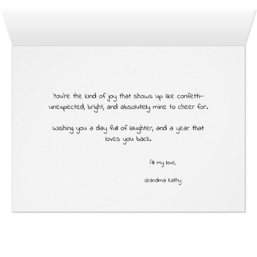 Birthday Card for Great Grandson Bold Retro Style (Binenzijde Horizontaal (Onderkant))