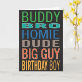 Birthday card for guy / male / man friend kaart (Gele Bloem)