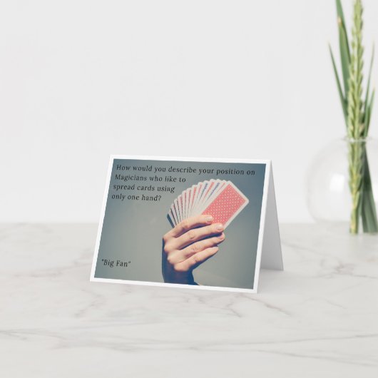 Birthday Card for Magicians - Funny Card Fan Kaart (Voorkant)