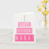 Birthday Card for Mana Kaart (Gele Bloem)