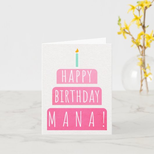 Birthday Card for Mana Kaart (Gele Bloem)