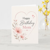 Birthday Card for Mom Kaart (Gele Bloem)