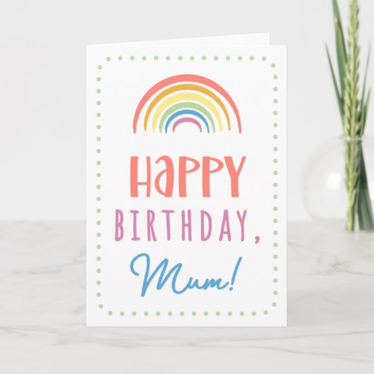 Birthday Card for Mum Kaart (Voorkant)