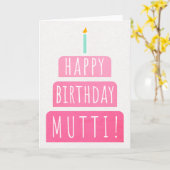Birthday Card for Mutti Kaart (Gele Bloem)