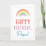 Birthday Card for Papu Kaart<br><div class="desc">You call your grandfather Papu, not Grandpa. (Papu means grandfather in Greek) Imagine how spanned Papu will be to receive a birthday card addressed especially to him! Your papu also will love this card's cute, watercolor-inspired boho rainbow design that says "Happy birthday Papu!" Make this card customizable. Click "Edit Design",...</div>