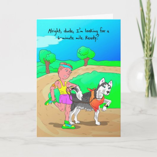 Birthday Card for Runner - Pacer Dog Kaart (Voorkant)