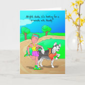 Birthday Card for Runner - Pacer Dog Kaart (Gele Bloem)