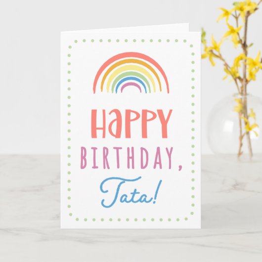 Birthday Card for Tata Kaart (Gele Bloem)