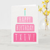 Birthday Card for Txiv Kaart (Gele Bloem)