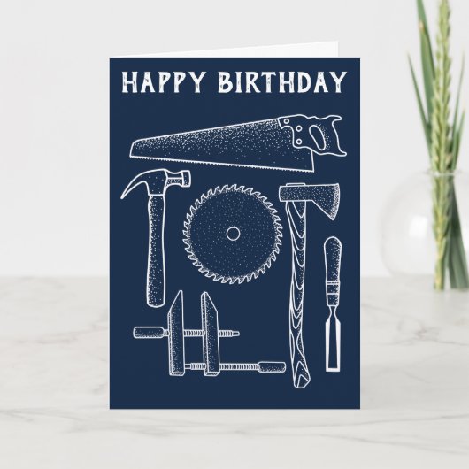 Birthday Card for Woodworkers and Carpenters Kaart (Voorkant)