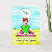 Birthday Card for Yoga Lover - Yoga Chair Kaart (Voorkant)