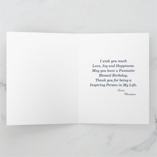 Birthday Card Foto Big Custom Kaart (Binnen)