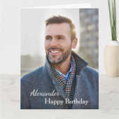 Birthday Card Foto Big Custom Kaart (Voorkant)