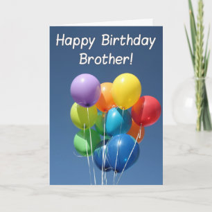 Birthday Card gekleurde ballonnen voor broer Kaart