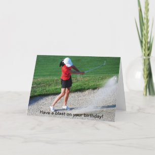 Birthday Card Golf Feestdagen Kaart