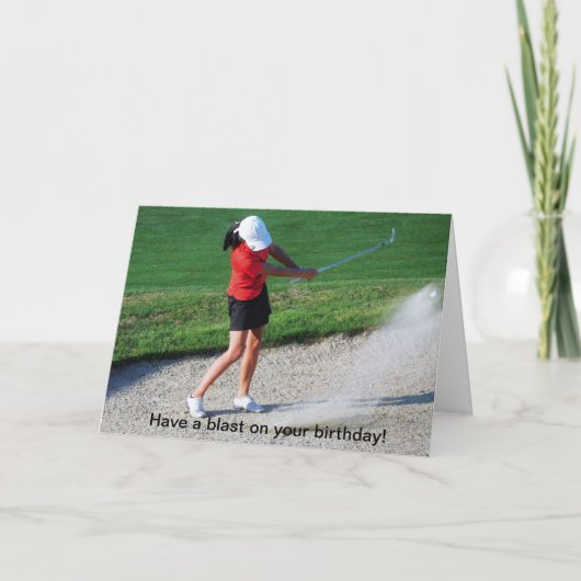 Birthday Card Golf Feestdagen Kaart (Voorkant)