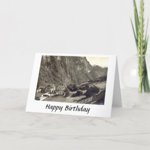 Birthday Card - Gudvangen, Noorwegen Kaart