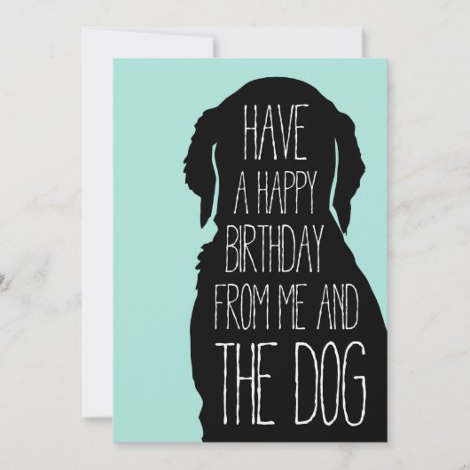 Birthday Card Happy Birthday van mij en de hond Kaart (Voorkant)