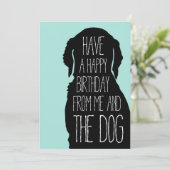 Birthday Card Happy Birthday van mij en de hond Kaart (Staand voorkant)