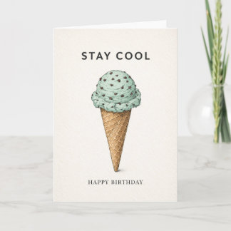 birthday card ice cream kaart