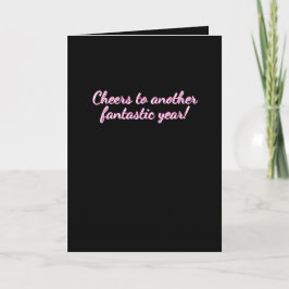 Birthday card in black and pink kaart