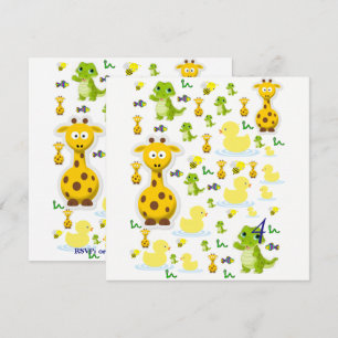 Birthday Card Invitation Kaart