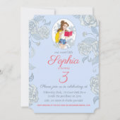 Birthday Card Invite, Prinses Belle Blue Rozen Kaart (Voorkant)