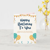 birthday card kaart (Gele Bloem)