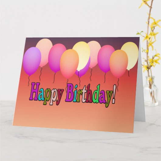 Birthday Card Kaart (Gele Bloem)