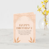 birthday card kaart (Gele Bloem)