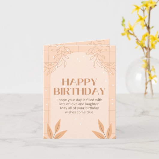 birthday card kaart (Gele Bloem)