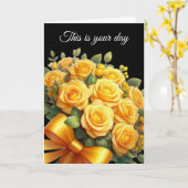 Birthday Card Kaart (Gele Bloem)