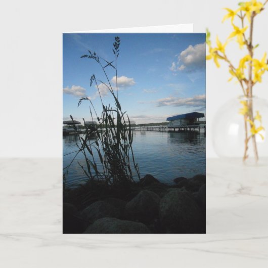 Birthday Card "Kijken naar het Franse meer" Kaart (Gele Bloem)