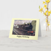 Birthday Card - L & N W R Tank Engine Kaart (Gele Bloem)