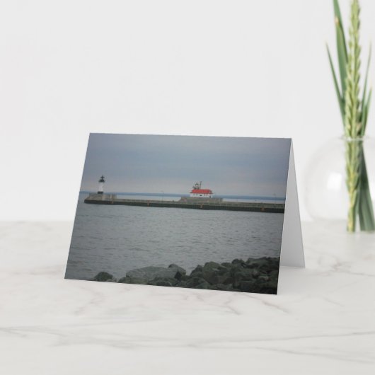 Birthday Card "Lake Superior Lighthouses" Kaart (Voorkant)