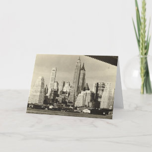 Birthday Card, Lower Manhattan Skyline Kaart