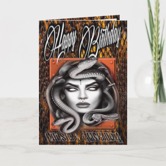 Birthday card medusa kaart (Voorkant)