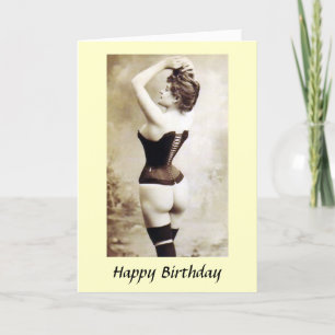 Birthday Card - Meisje op Corsets Kaart