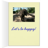 Birthday Card met Elephant Wrinkles (Binnen (Rechts))