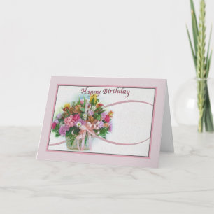 Birthday Card met Floral Bouquet Kaart