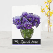 Birthday Card - Mijn speciale zuster Card Kaart (Gele Bloem)