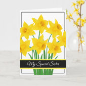 Birthday Card - Mijn speciale zuster Card Kaart (Gele Bloem)