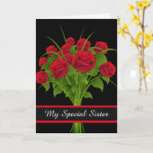 Birthday Card - Mijn speciale zuster Card Kaart (Gele Bloem)