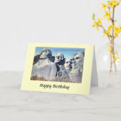 Birthday Card - Mount Rushmore, South Dakota Kaart (Gele Bloem)