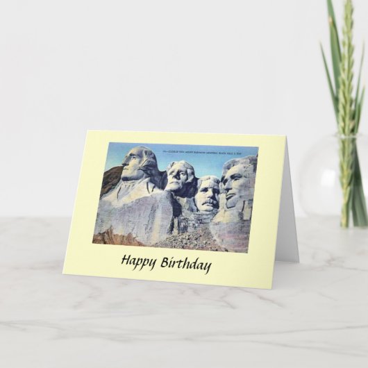 Birthday Card - Mount Rushmore, South Dakota Kaart (Voorkant)
